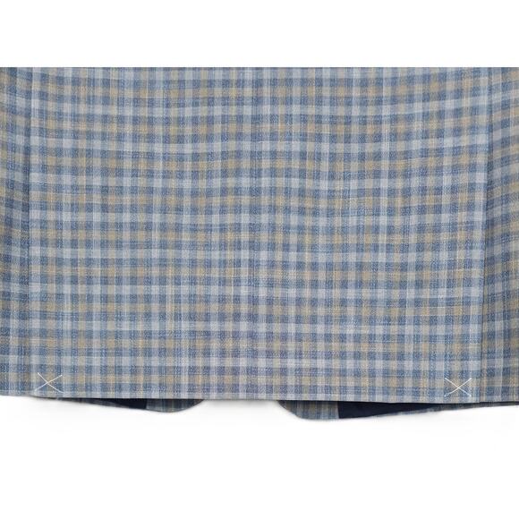 Tommy Hilfiger Men's Modern-Fit Flex Stretch Sport Coat Blue Tan Check 38R NWT - Picture 6 of 7